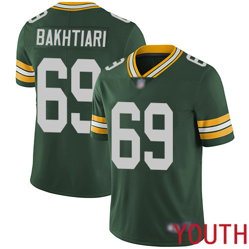 Green Bay Packers Limited Green Youth #69 Bakhtiari David Home Jersey Nike NFL Vapor Untouchable->youth nfl jersey->Youth Jersey